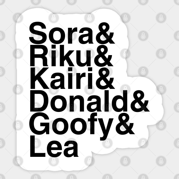 Kingdom Hearts Helvetica List Sticker by DennisMcCarson